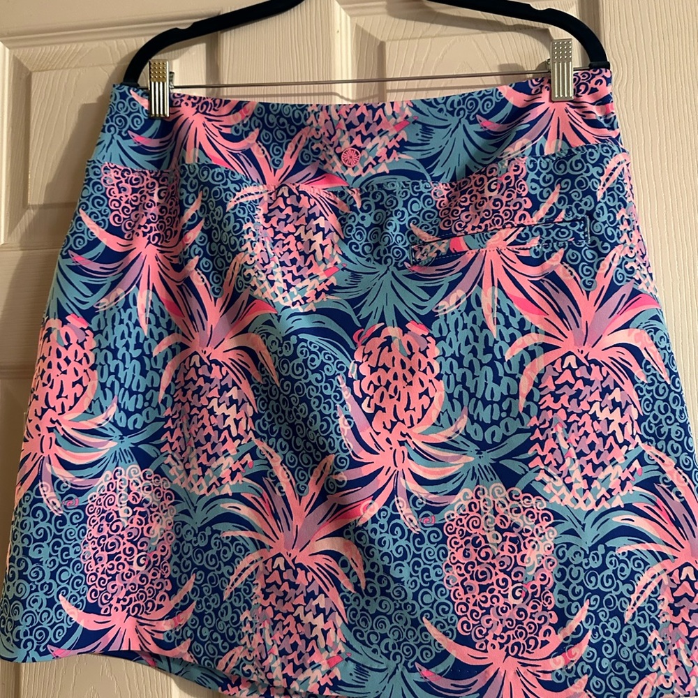 Lilly Pulitzer Pink & Blue Pineapple Print Women's Skirt